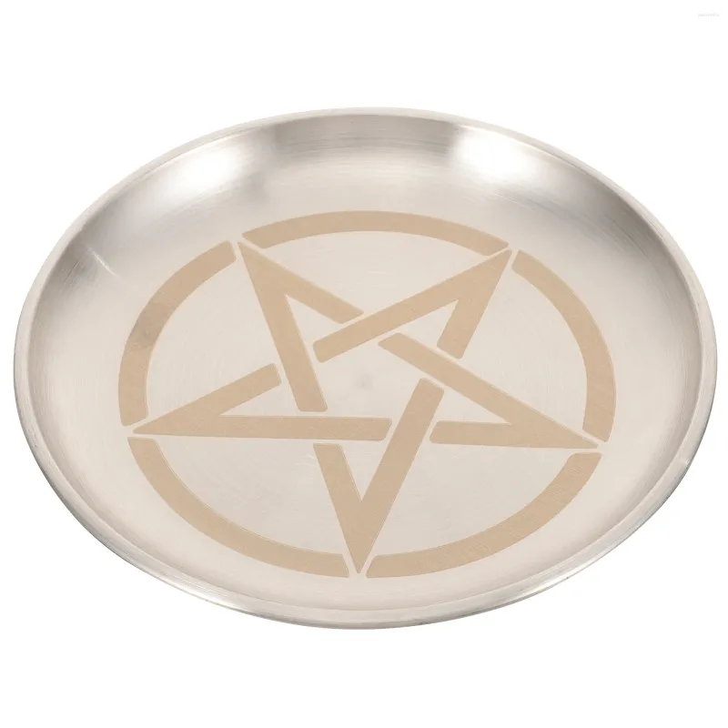 Candle Holders Taper Candles Pentagram Home Accessory Delicate Candlestick Plate Storage Tray Ornaments Altar Holder Decorative