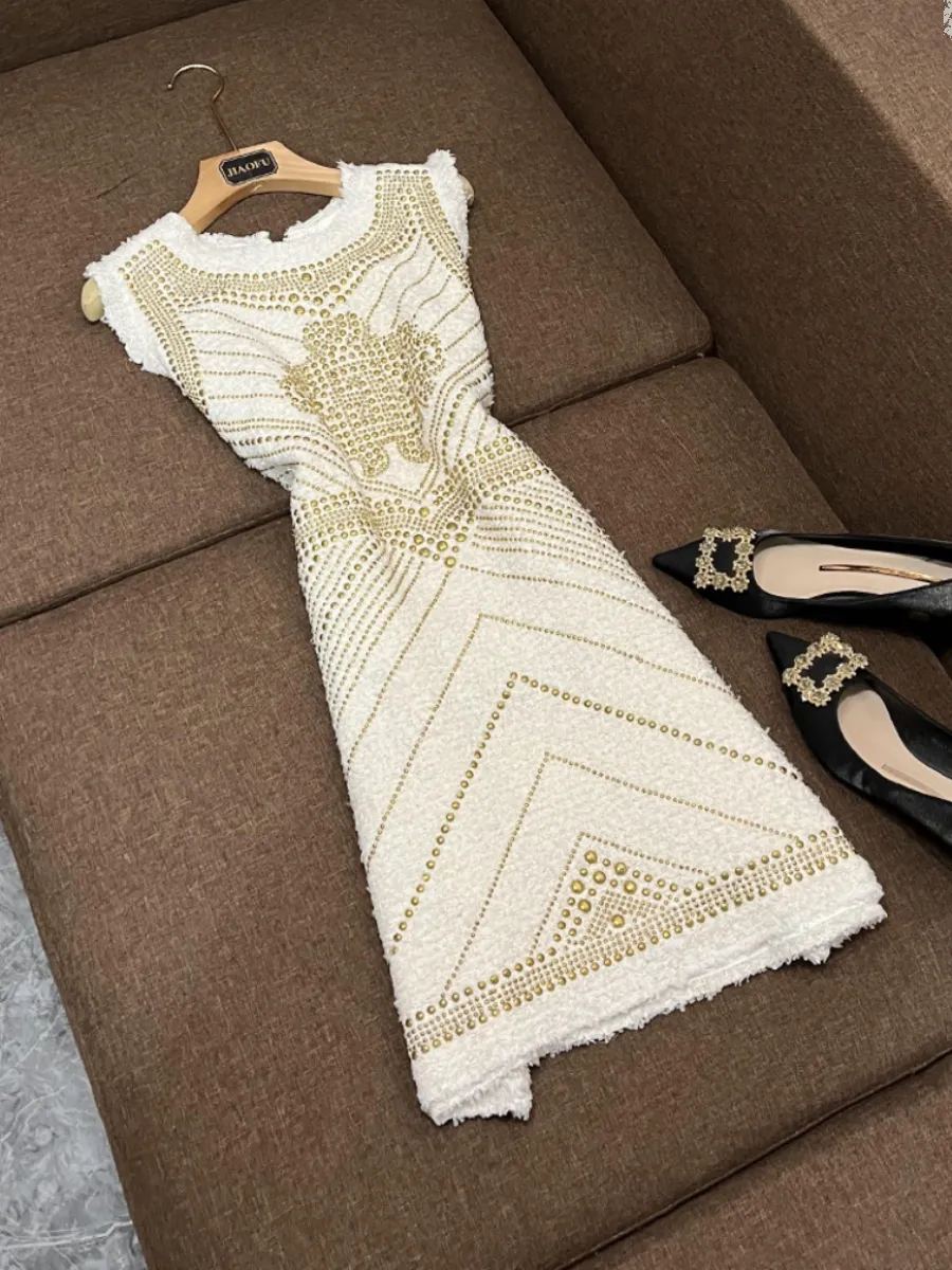 Tweed Dresses For Women Chic Sleeveless Mini Dress... From Risabeira,  $78.38 In Bulk | DHgate.Com