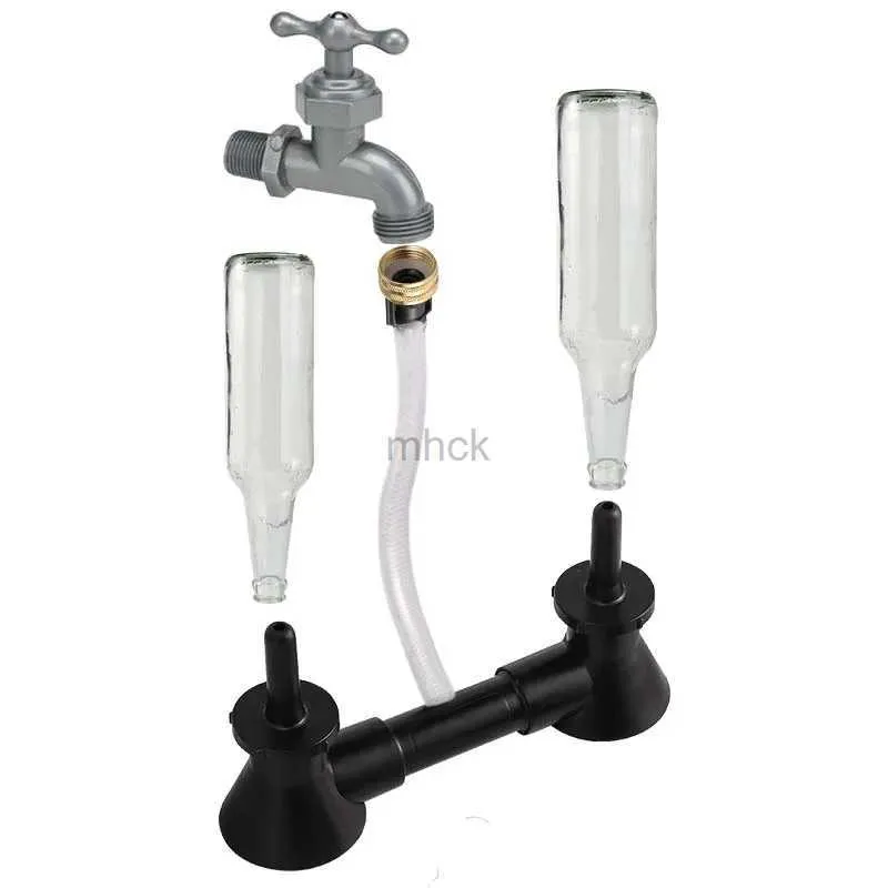 Outils de bar Rinceur de vin à double tête Lave-bouteille de bière Homebrew Bière Vin Équipement de nettoyage Nettoyant avec adaptateur de robinet de cuisine Outils de bar 240322