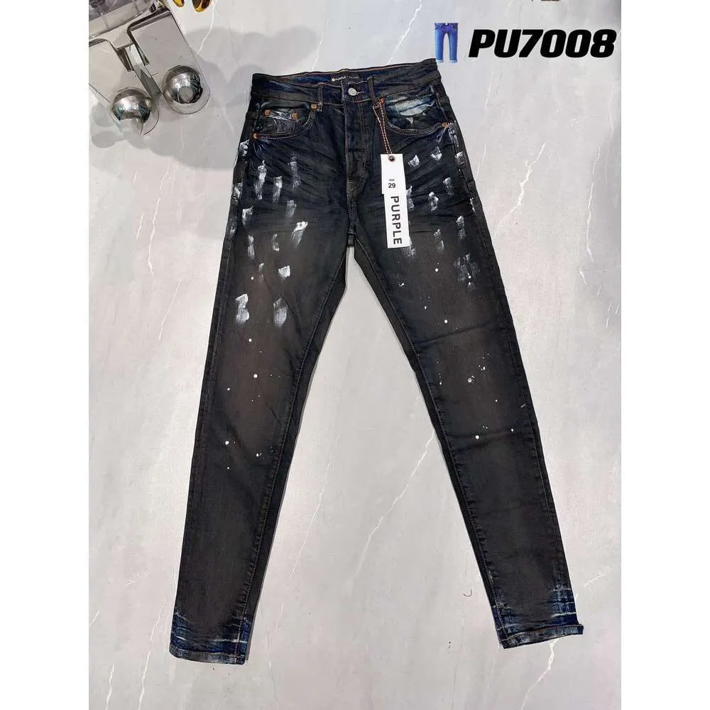 Purple Brand Jeans with American High Street Paint Distressed