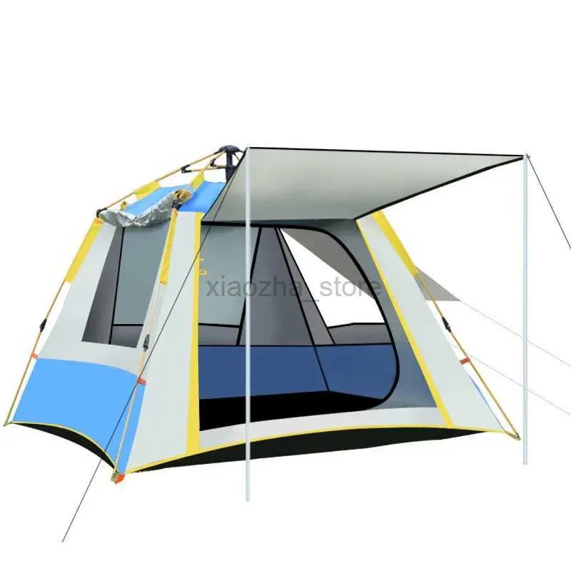 Tentes et abris Tente touristique pour 3 à 4 personnes, grand espace, protection solaire imperméable, Wigwam 190T, Ventilation sur quatre côtés, tentes de Camping en plein air pour barbecue 240322