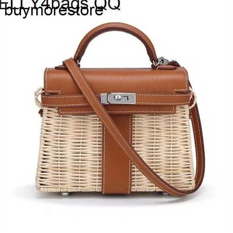 Luxury Picnic Handbag Bamboo Handswen 10a Fashion Rattan Brand Fresx4IVleisure Diagonal Bag A9x5