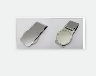 DIY Blank Money Clip/Credit Card Holder Silver Stainless steel Money Wallet Clip Clamp Card Holder 