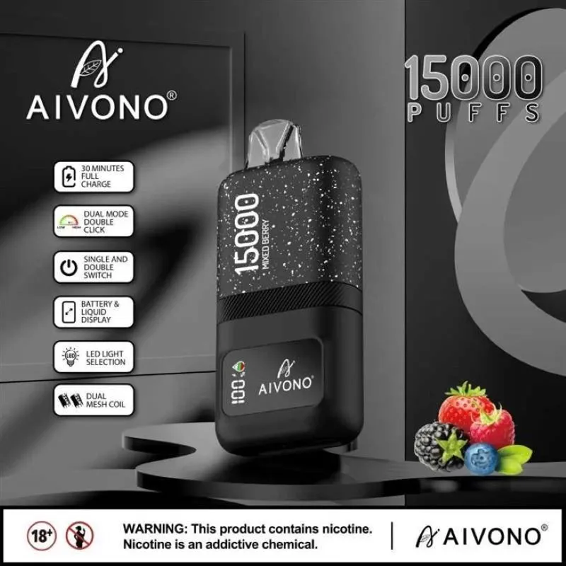 2024 Nova Chegada Original Aivino Aim Magic 15K Puffs E-cigarros descartáveis 20ml e-líquido 15000 Puffs Display Digital Caneta Vape Recarregável