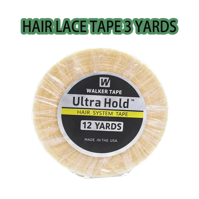 Adhesives 12yards Wig Adhesive Tape Super Hold Double Sided Waterproof Lace Front Wig Tape Hair Extension Adhesive Tape for Hairpiece