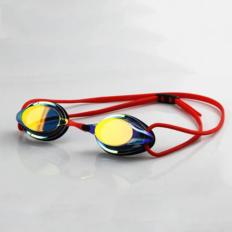 Profesjonalne zawody pływające gogle poszycie wodoodporne wodoodporne Ochrona UV Krzemionka nurkowe okulary wyścigowe 240312