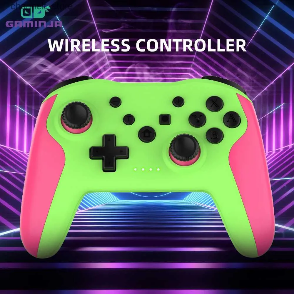 Spelkontroller Joysticks Gaminjr Wireless Controller Joystick med 6Axis Dual Vibration Wakeup Ingen fördröjning Bt Gaming Board lämplig för Nintendo Switch PC TV Boxy24