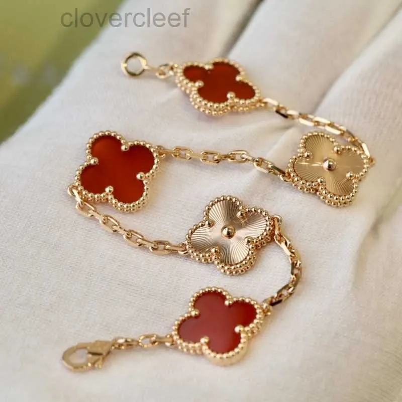 Cleef Four Leaf Clover Jewelrys Van Clover Bracelet Marque Amour Designer Trèfle Bracelet Argent Rose Or Spirale Bracelet Couple Classique Diamant Bijoux Cadeau avec