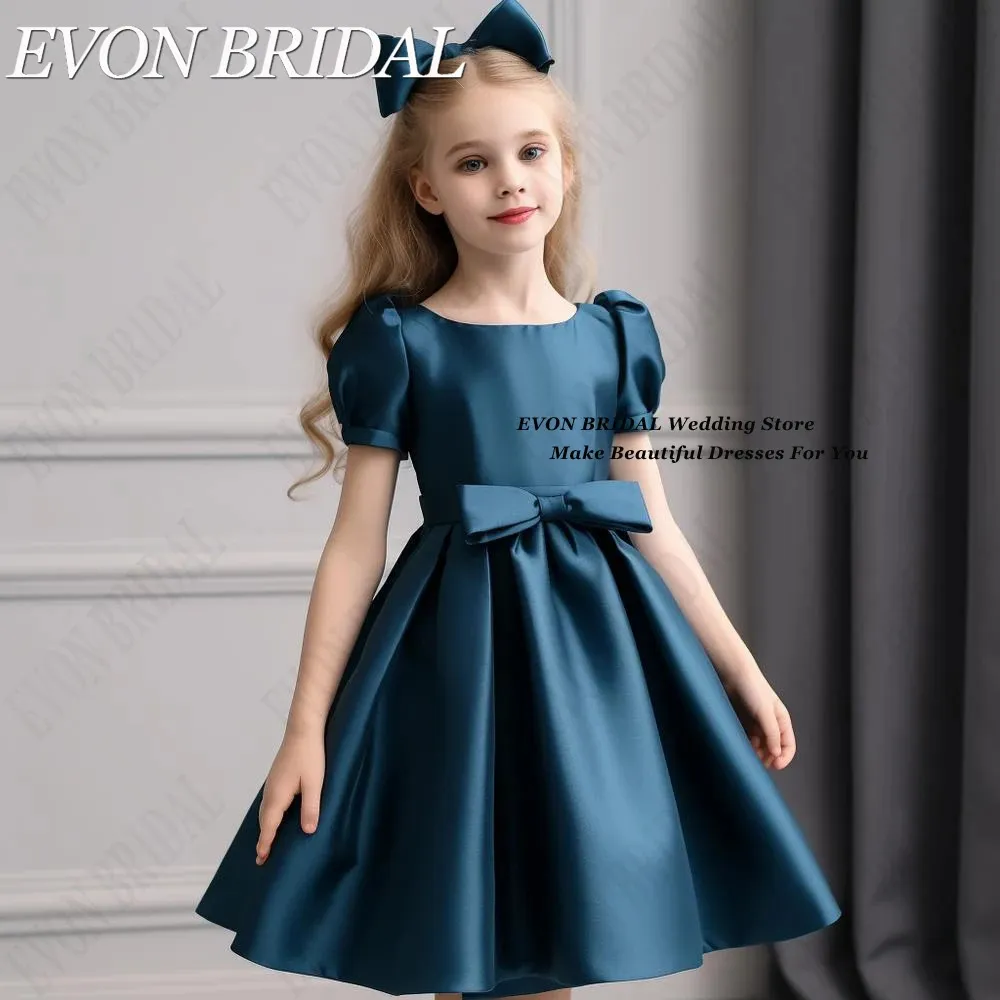EVON BRIDAL Satin Knee-Length Junior Short Dress with Bow for Formal Wedding Party from Dhgate Girl's Dresses - price 122.96 EVON BRIDAL Satin Knee-Length Junior Short Dress with Bow for Formal Wedding Party from Dhgate Girl's Dresses - price 122.96