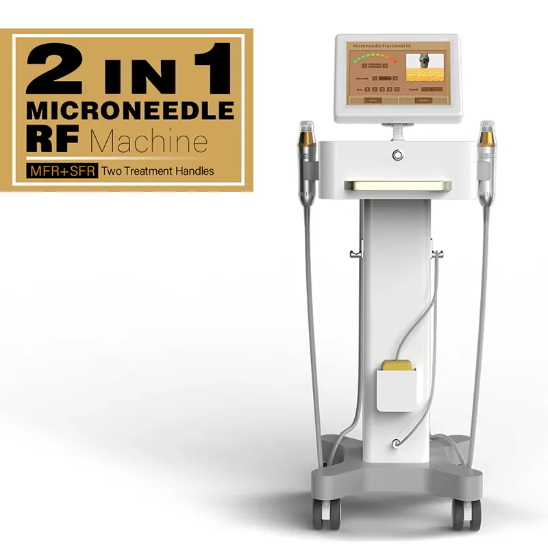 Microneedle RF -enhet Micro Needle Beauty Slant Machine Acne Treating Radiofrekvens Ta bort åldrande hud Fina linjer Rynkor RF -hudvårdsutrustning