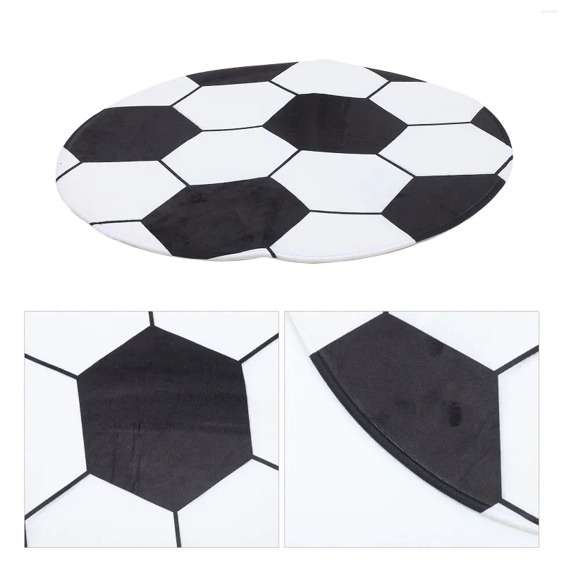 Party Supplies Round Rug Soccer Decoration Football Mat Shaped White Desk Chair Creative Area Rugs Throw Pillows For Bed Rounded Bathroom