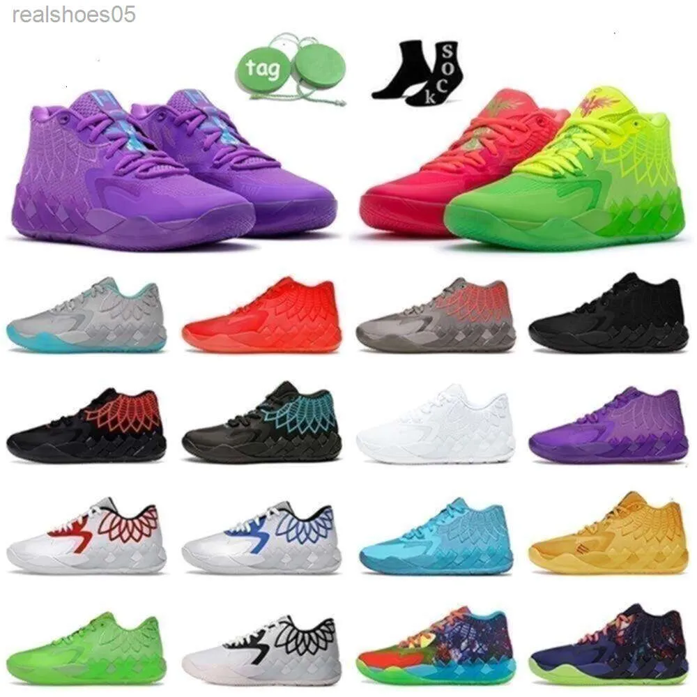 с коробкой для обуви Ball LaMe Shoes Баскетбольные кроссовки 1of1 Queen Rick and Morty Rock Ridge Red Blast Buzz Galaxy Unc Кроссовки Iridescent Dreams s