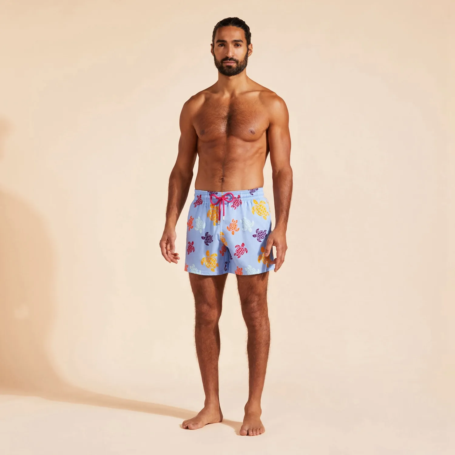 Vilebre Short Homme Bermuda Pantaloncini Boardshorts HOMMES SHORTS DE BAIN TORTUES MULTICOLORES Trunks Mens Surfwear Bermudas Beach Short Turtles Summer 89798