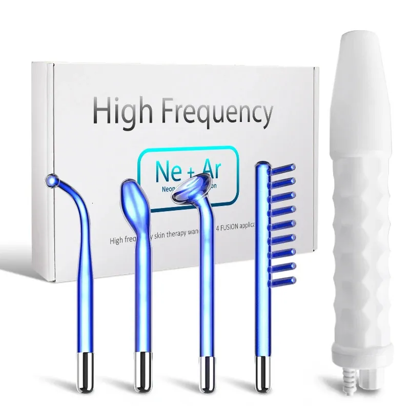 Högfrekvent maskinelektroterapi trollstav glas fusion neon argon trollstav ta bort rynkor inflammation akne hud spa 240306