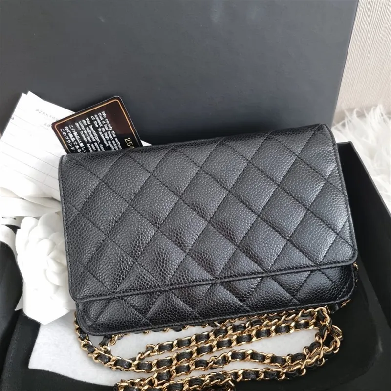 Mode woc portemonnee ontwerper vrouw handtas cc tas Bestseller heren lamsvacht crossbody Zelfs tassen Luxe kaviaarleer Clutch tote Schoudertas ketting enveloptassen