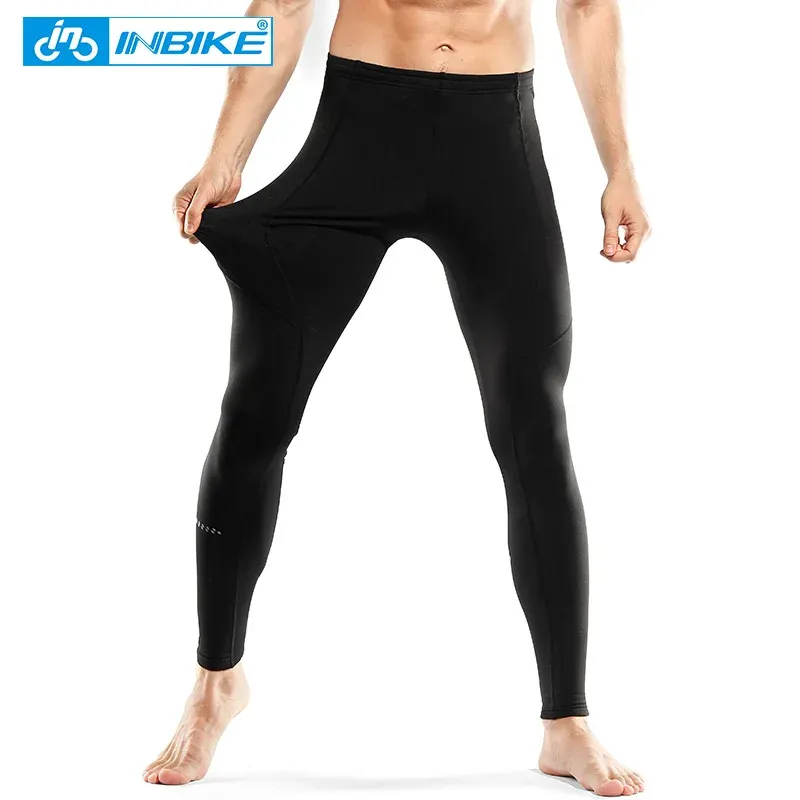 Pantaloni pantaloni invernali da uomo pipistrelli per pile calde gambe vestiti di fitness stretti che corre in bicicletta per biciclette per biciclette sportiva Crossfit