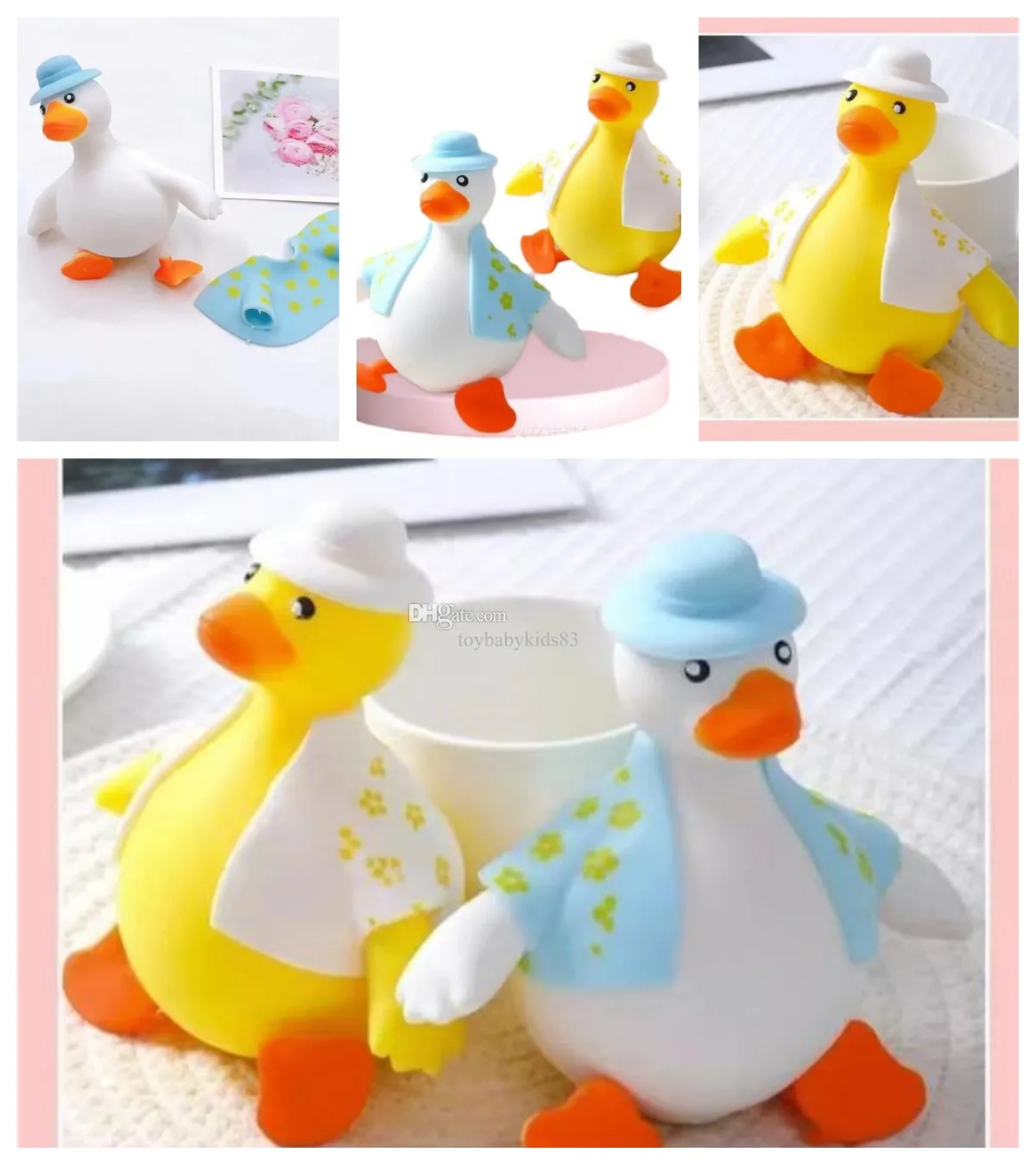 Gummi-Ente, Spielzeug, Cartoon-Ente, Designer-Ente, Hundespielzeug, klobige Ente, Anime-Ente, Gummi-Ente, Pinching Joy Toy, Dekompressionsspielzeug, Entenhut, Regenbogen, Zappeln, mächtige Ente, Kinderspielzeug