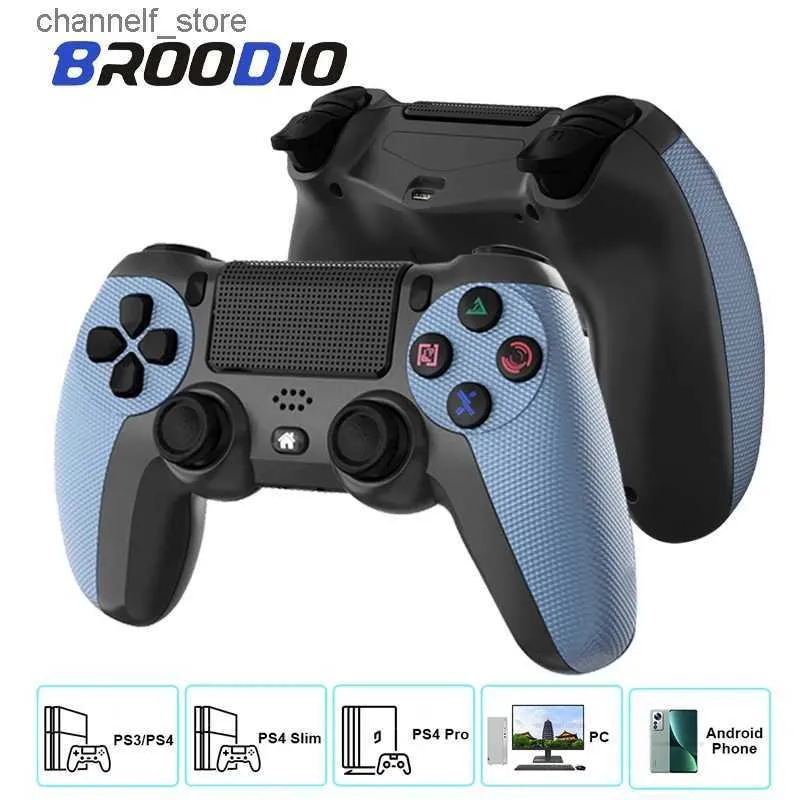 وحدة التحكم في اللعبة joysticks Brodio Wireless Controller لـ /slim /pro اللاسلكي اللاسلكي gamepad متوافق مع اللجنة Android PC Pluetooth Gowstick for consoley240322