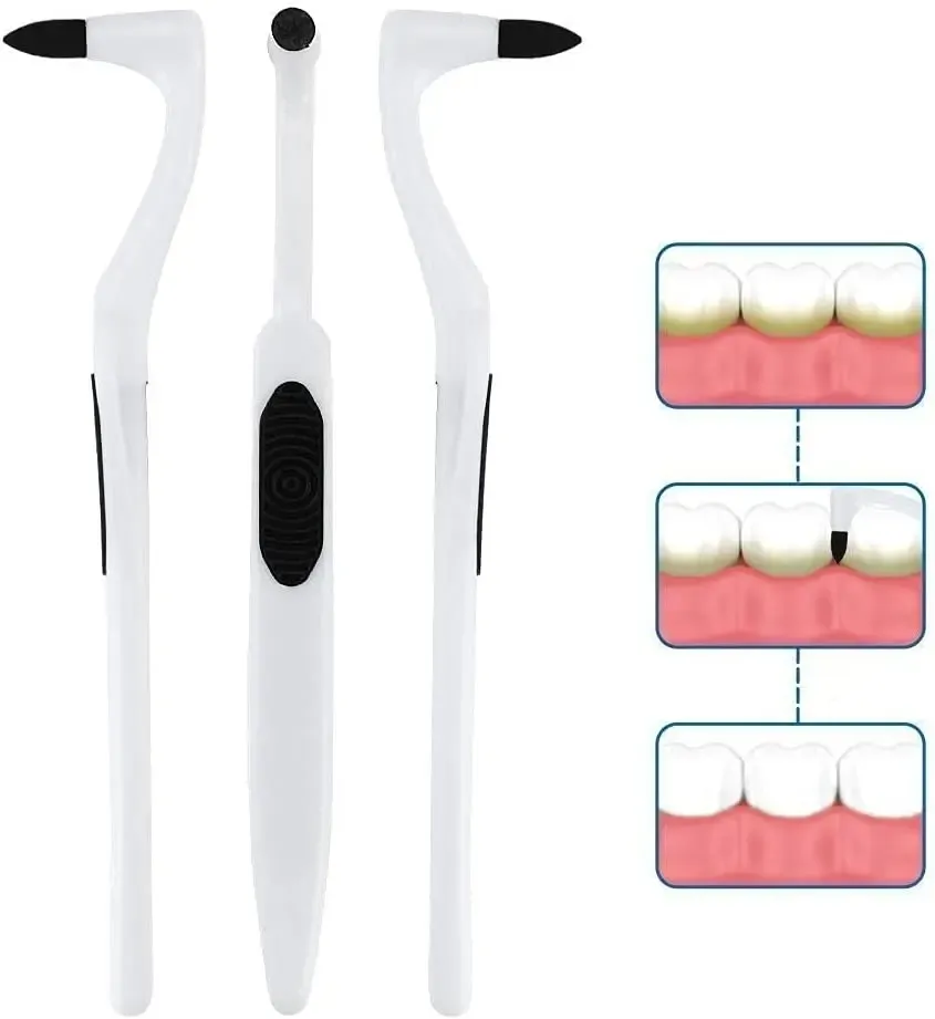 Removedor de manchas de dente de escova, ferramenta de placa dentária, polidor de borracha de tártaro, kit de limpeza de polimento de clareamento de dentes profissional (3 peças)