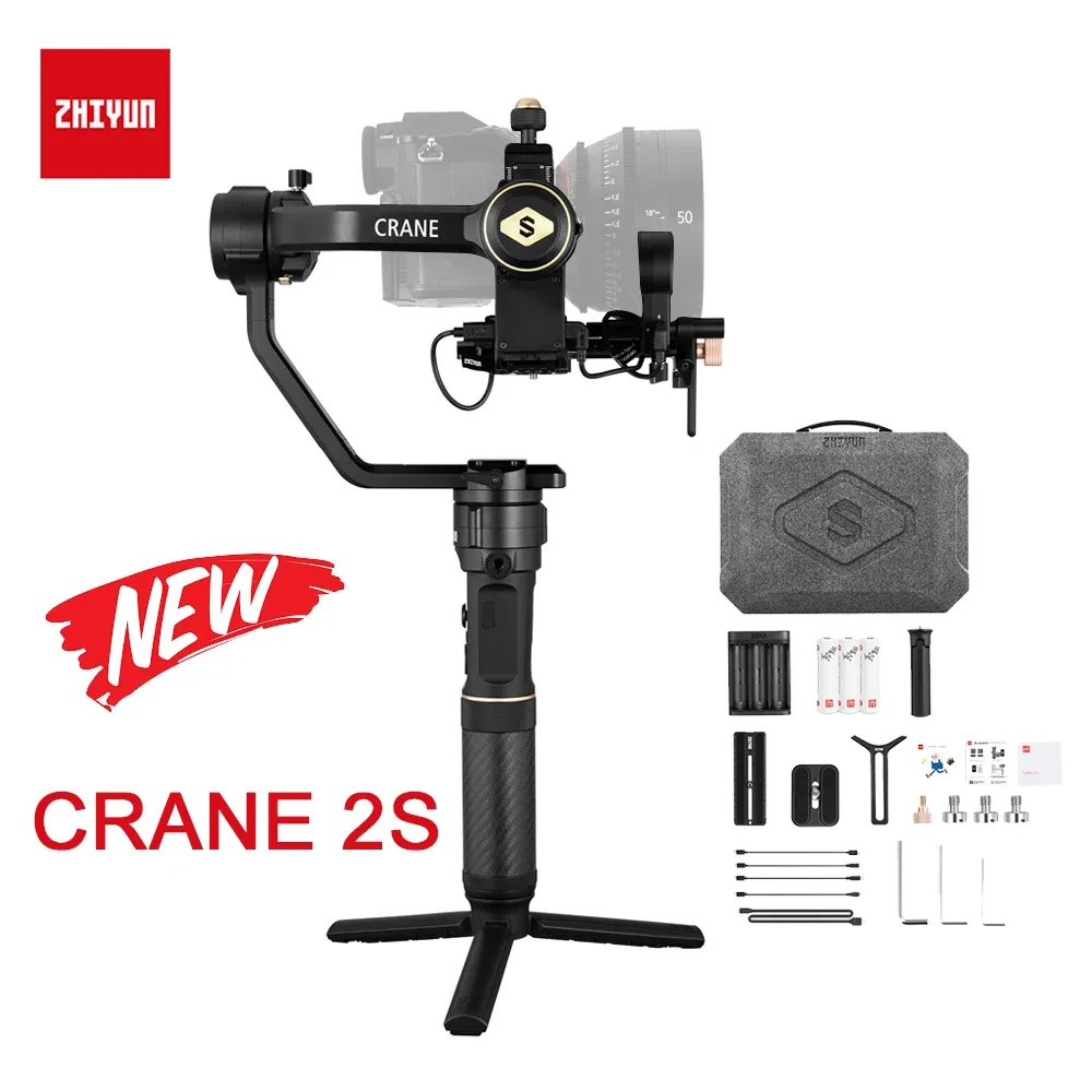 Teste Zhiyun Crane 2S Stabilizzatore 3Axis Bluetooth 5.0 Giunto cardanico portatile per Canon Sony Nikon DSLR Camera Crane2S