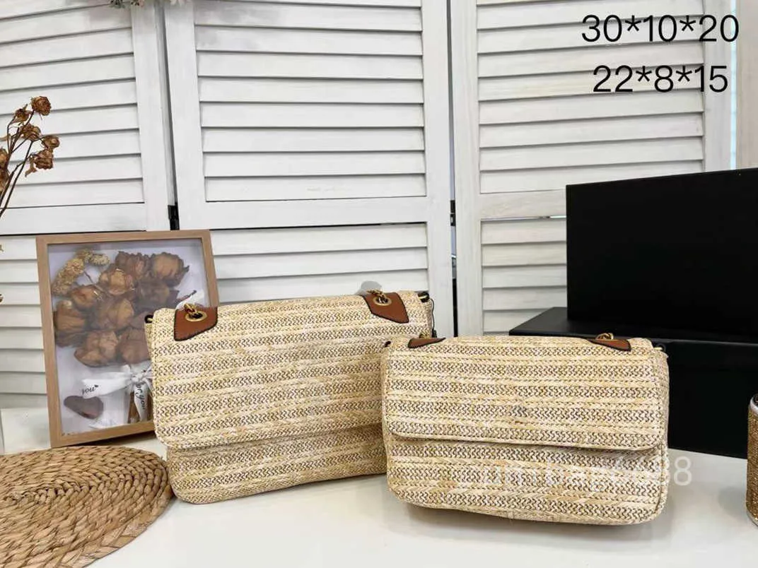 10A women with the same shoulder high quality straw YY2024 new crossbody bag designer style fashion casual beach braid