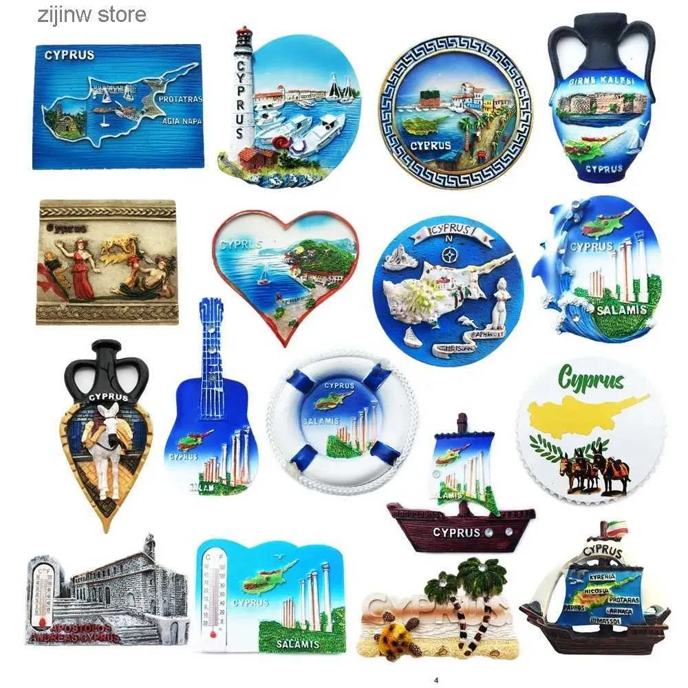 Koelkastmagneten Europese Cyrus 3D Smaak Koelkastmagneet Toeristische Souvenirs Koelmiddel Magnetische Stickers Reizen Collectie Geschenken Y240322