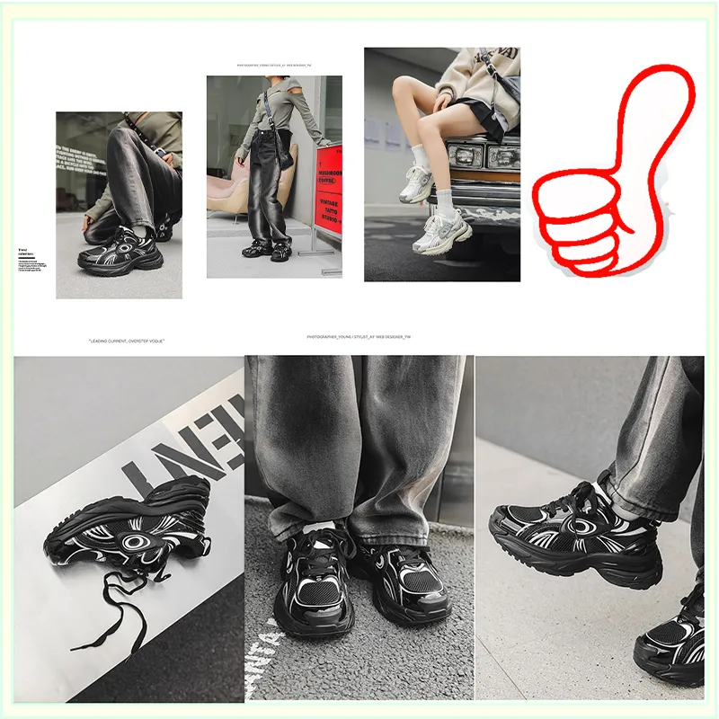 Летние женские мягкие спортивные туфли Mameganq Designer Высококачественная модная разноцветная толстая подошва для занятий спортом на открытом воздухе Износостойкая усиленная обувь1 GAI