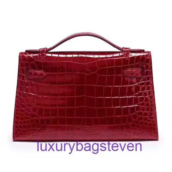 Hremms Kelyys 10A sac à bandoulière sac à main design messager fait à la main véritable peau de crocodile Mini génération main féminine épaule unique avec vrai logo