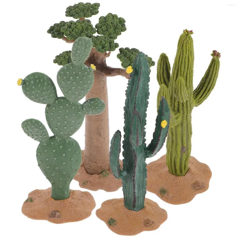 Kwiaty dekoracyjne kaktus mchu fałszywe modele kolczasty pulpit krajobrazowy