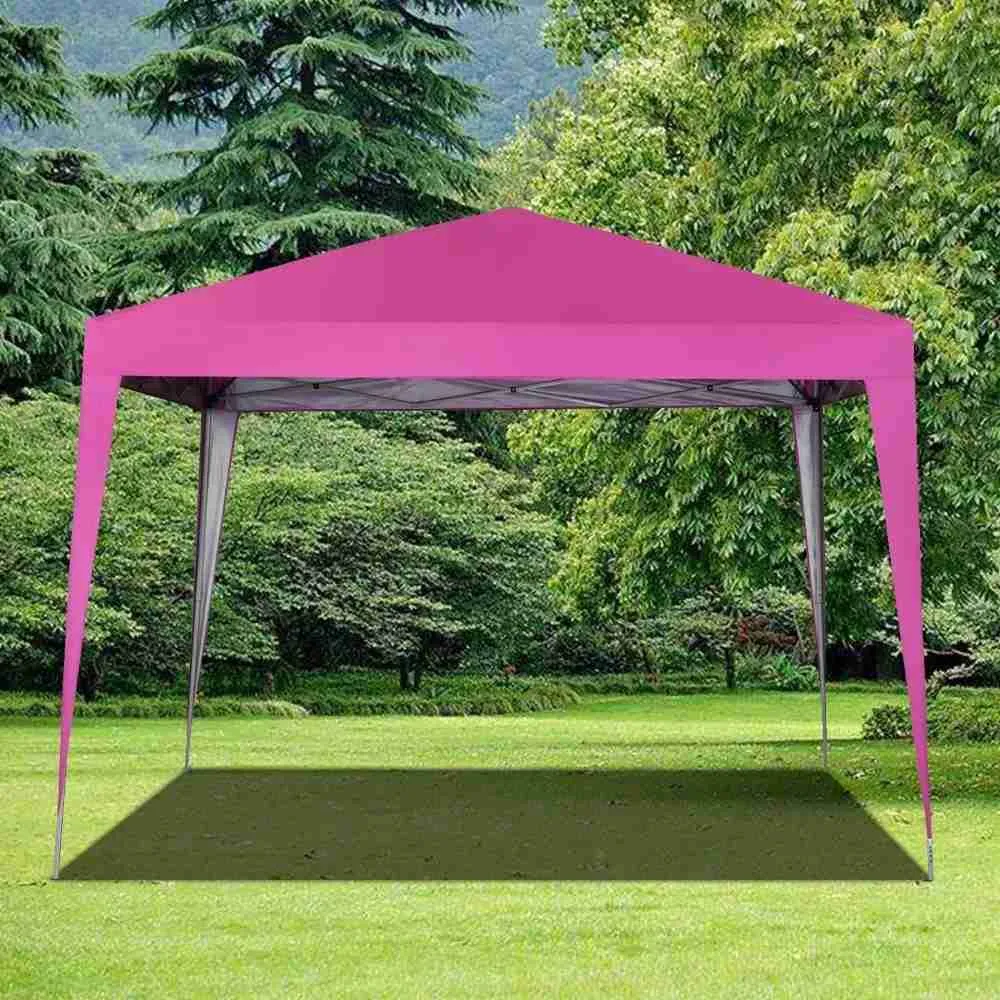 Tentes et abris Gazebo de tente à auvent escamotable de 10 x 10 pieds pour la plage, fête de hayon, tente pare-soleil extérieure adaptée aux jardins et cours 240322