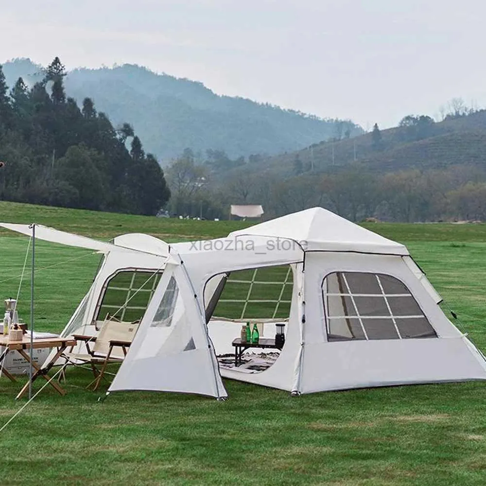 Tiendas de campaña y refugios Tienda de campaña para viajes autónoma al aire libre Tienda de campaña automática de apertura rápida Refugio portátil a prueba de lluvia a prueba de sol 240322