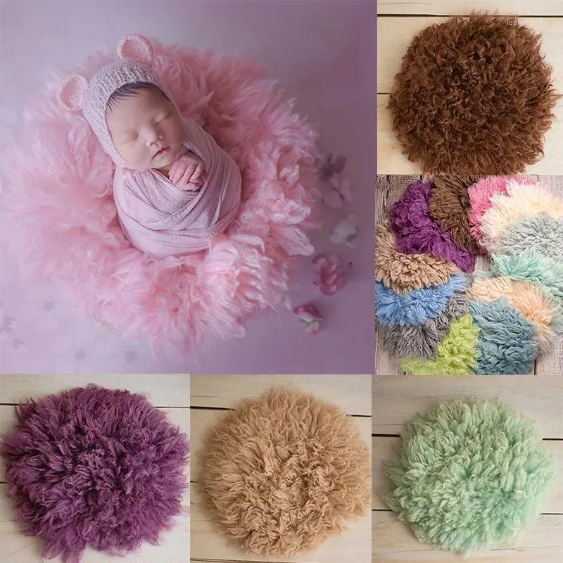 Blankets Wool Mats Baby Pography Blanket Born Wrap Background Flokati Props For Borns Po Shoot Fotografia Accessories