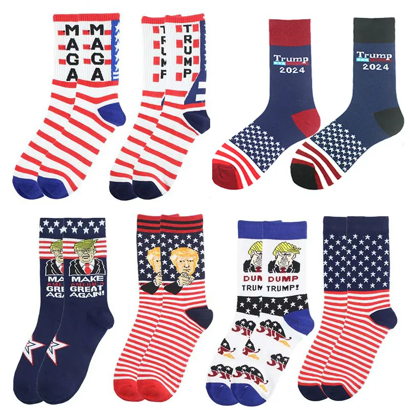 Trump 2024 Socken Make America Great Again Lieblingsstrümpfe für Erwachsene Frauen Männer Universal Cotton Sports