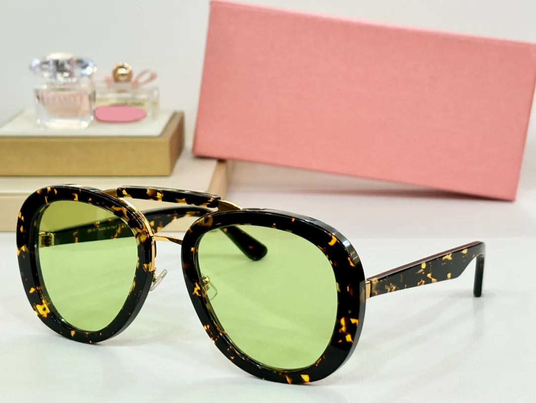 Óculos de sol femininos para o verão popular 05VS Designer de moda elegante estilo ao ar livre UV400 anti-ultravioleta placa retro acetato oval óculos de armação completa caixa aleatória