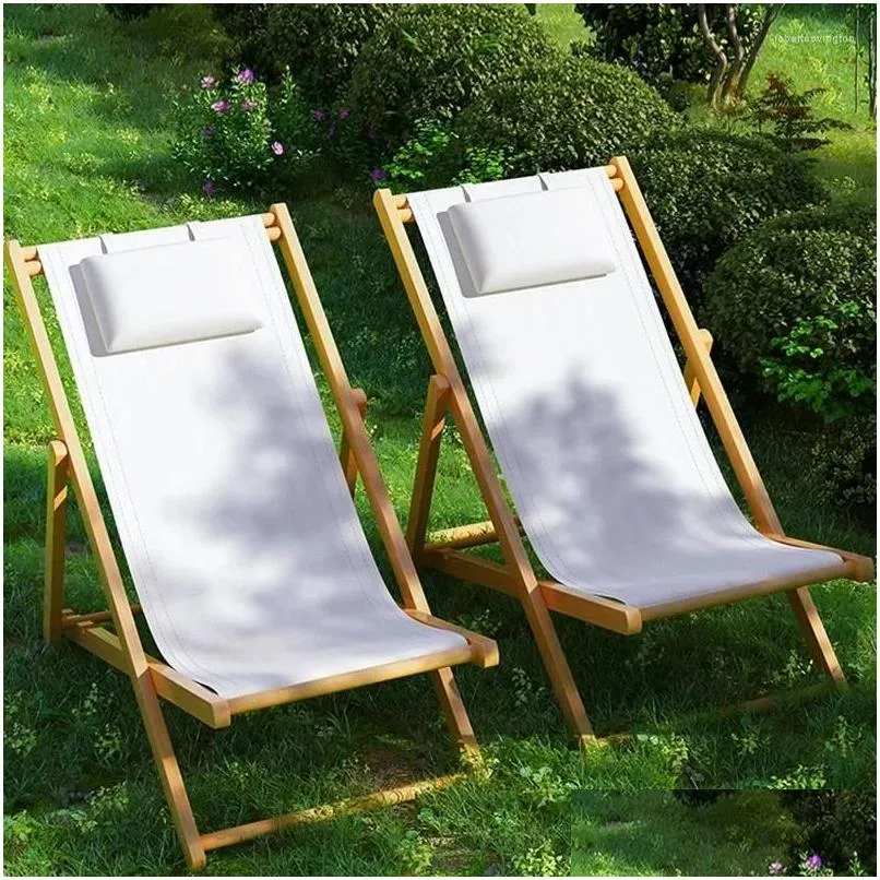 Camp Furniture Fishing Wood Recliner Small Rocking Sun Loungers Balcony Lounge Boy Fabric Bondage Chairs Relax Mecedora Foldable Drop Ot4Ui