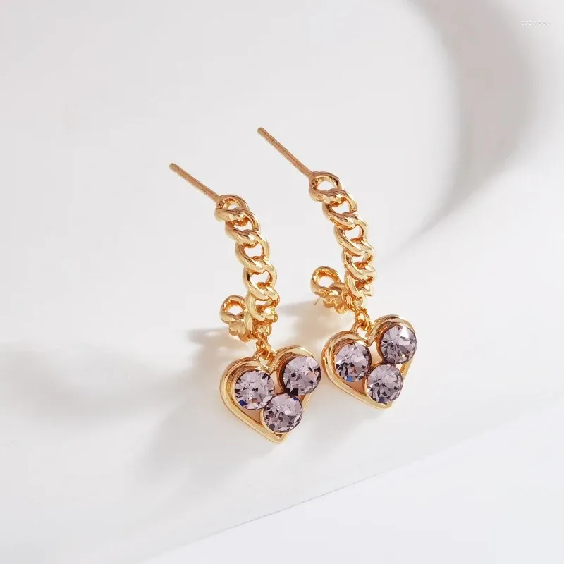 Boucles d'oreilles demi-anneaux avec cristaux d'autriche, breloque pour filles, Bijoux de fête, Piercing tendance, cadeau pour dames