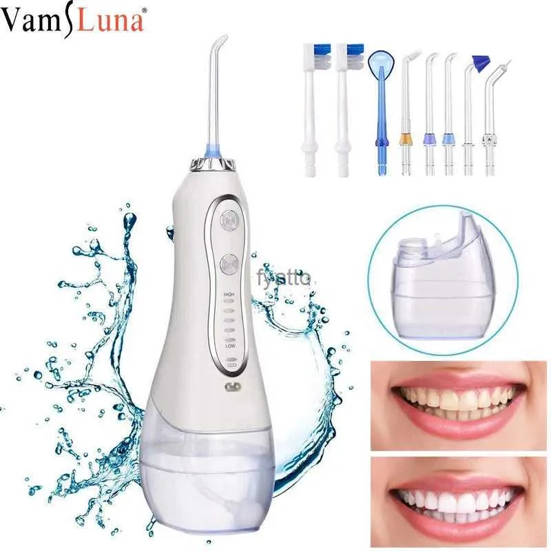 Diğer Aletler Yeni 8 İpuçları Profesyonel Oral Işıncı Taşınabilir ve Şarj Edilebilir Diş Temizliği için Kullanılır IPX7 CAN 300ML H240322