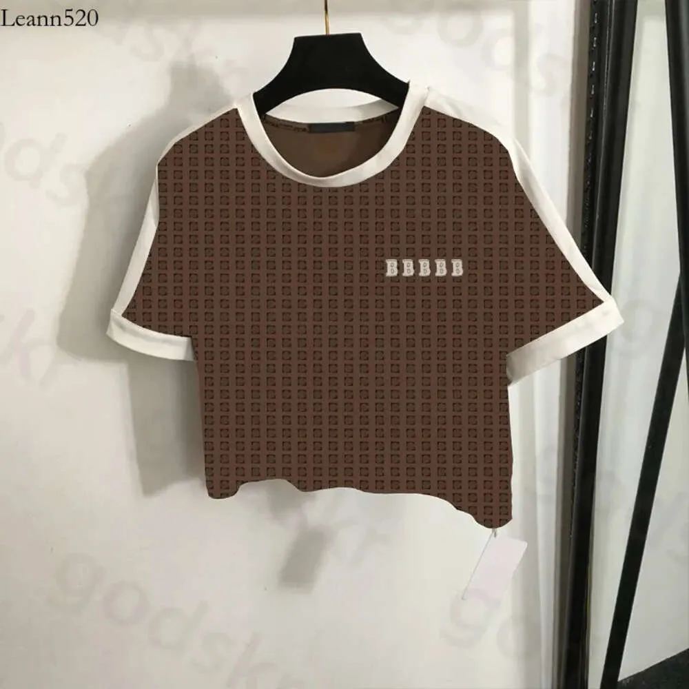 Letter Printing Tank Women Fashion Brand Short Sleeved Sweatshirt Casual Classic Crop Tops