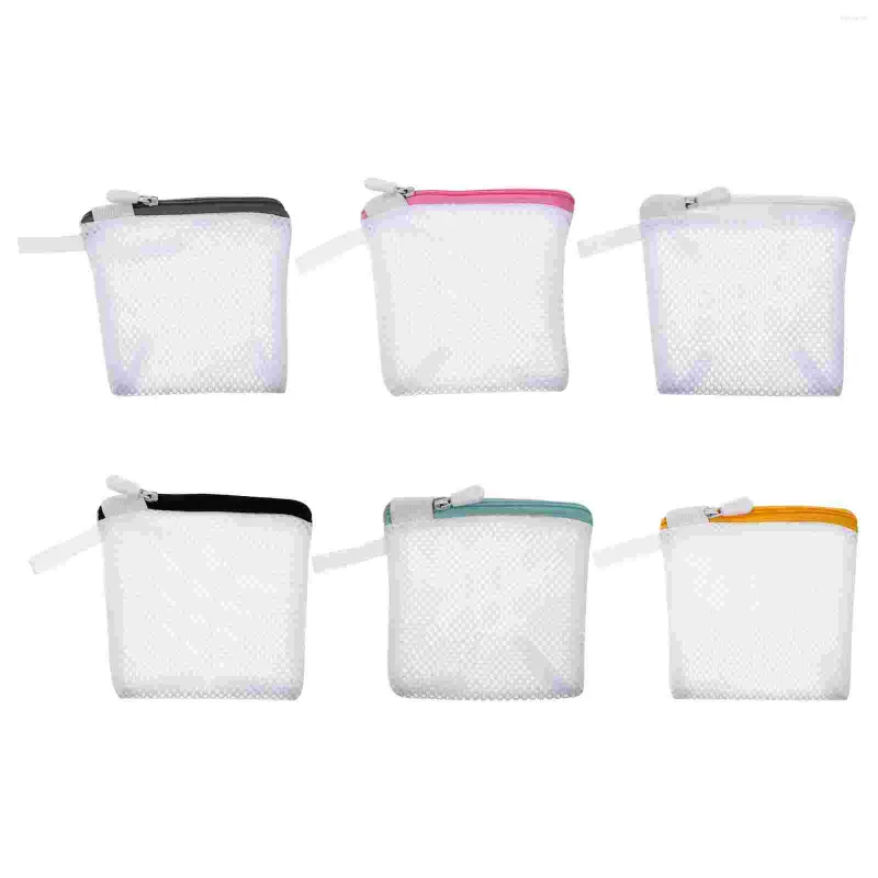 Laundry Bags 6 Pcs For Delicates Washing Garment Mesh Fine Foldable Bras Travel
