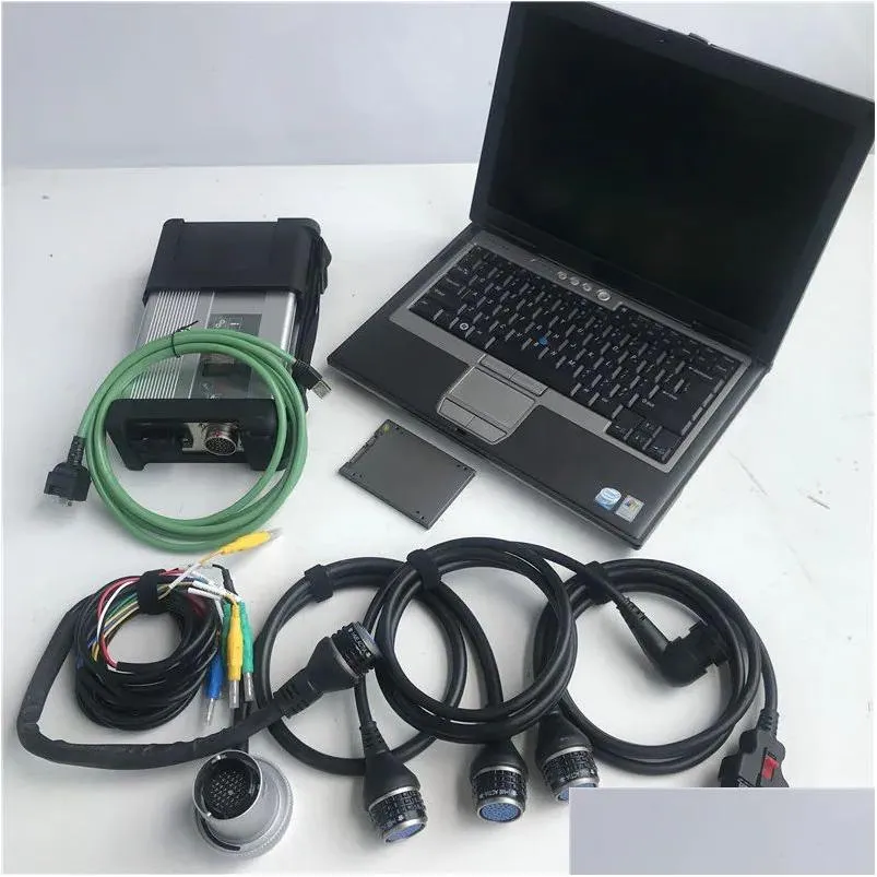 Strumenti diagnostici Mb Star Sd C5 Tool 2023.09V Hdd/Ssd Hht-Win-Das-Xentry con laptop D630 per Dell 4Gb Ram installato Fl Set pronto per D Ot6Nb