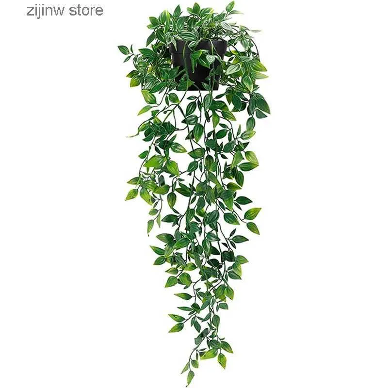 Faux Floral Greenery Artificial ivy Plants Plastic Leaf With pots Wedding New Year Christmas Decoration for Home Garden DIY Living Room Wall Hanging Y240322