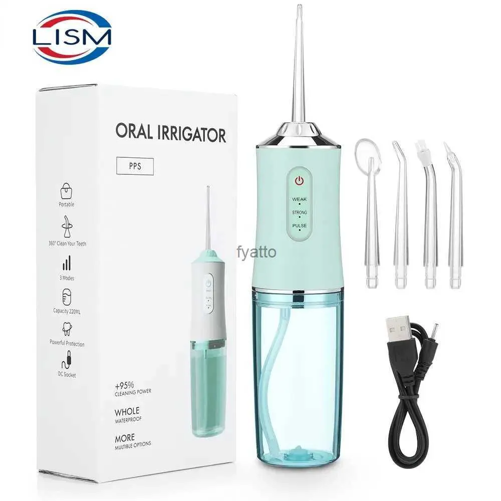 Autres appareils Irrigateur oral évier dentaire portable évier de chargement USB choix dentaire 4 buses 220 ml 3 modes IPX7 H240322