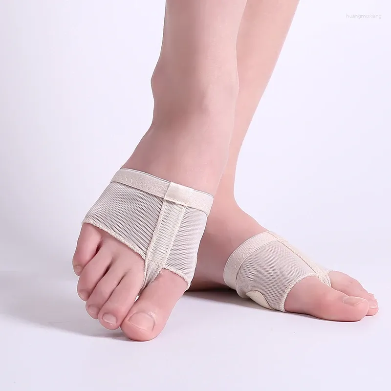 Sapatos de dança 1 par barriga ballet toe pad prática sapato pé tanga ferramenta cuidados meia sola ginásio meia