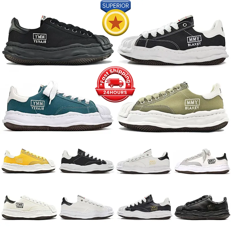 Chaussures de créateurs Maison Mihara Yasuhiro Blakey OG Sole Canvas Low mmy hommes femmes vert noir blanc jaune mmy hommes formateurs sport baskets de plein air