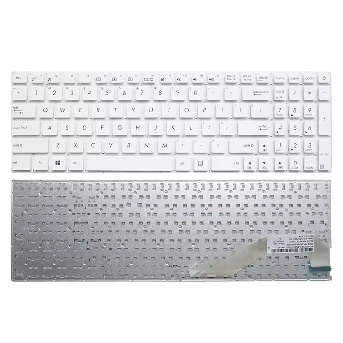 US-Laptop-Tastatur für ASUS X540 X540L X540LA X544 X540CA A540L K540L A540 K540 A540U Englisch weiß