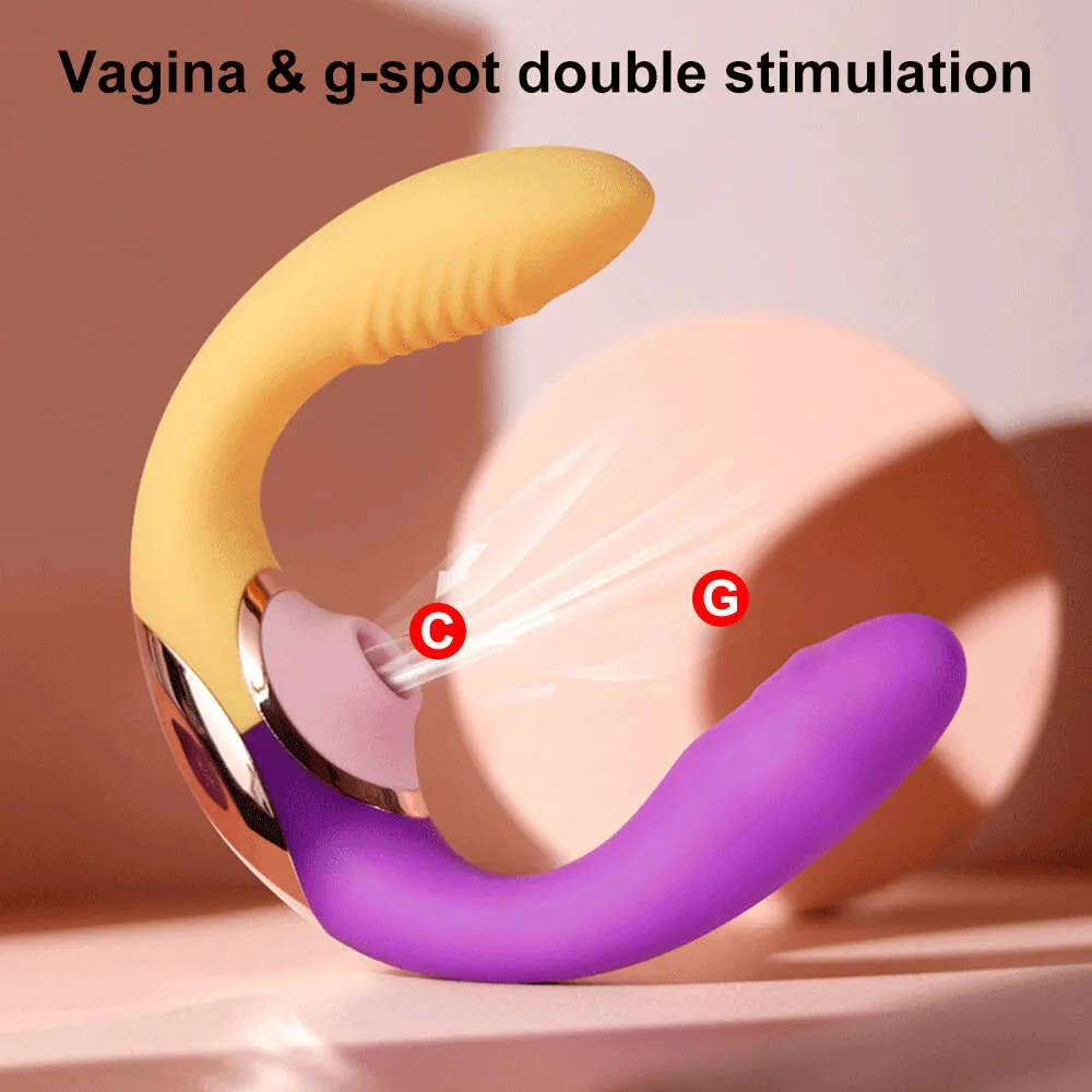 Upgrade Vibrators New Double Vibrator Dildo Major Button Sucking Stimulator Female Charging Masturbation Device For Women SexToys Products 2024