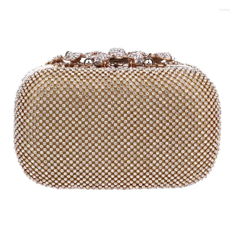 Kvällspåsar Full Side Diamond Clutch Mini Wedding Shoulder For Girls Luxury Hasp Banket Purse Dinner Plånbok MN1497