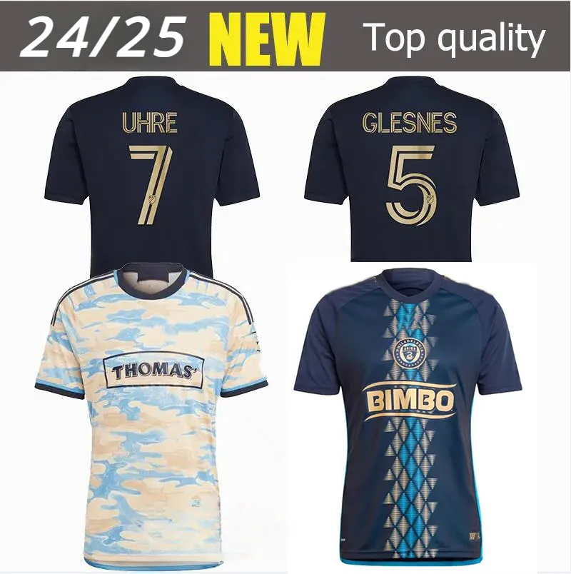 24 25 Philadelphia Soccer Jerseys Union Player Versie 2024 2025 Home Away Gazdag Bedoya Carranza Uhre Martinez McGlynn Glesnes Perea Lowe Mbaizo voetbalshirt