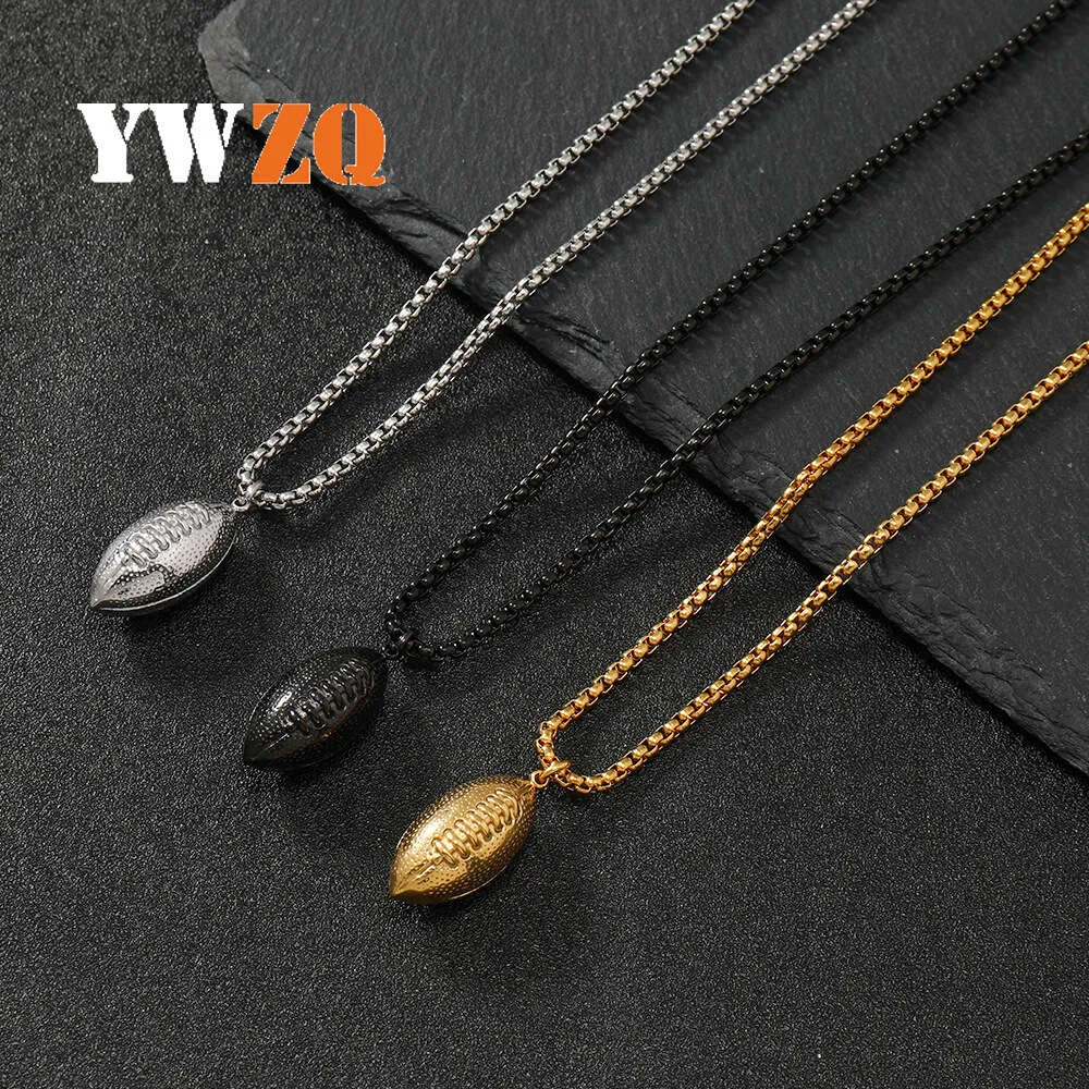 Rugby Titanium Necklace Personalized Trendy Men's Pendant Stainless Steel Jewelry