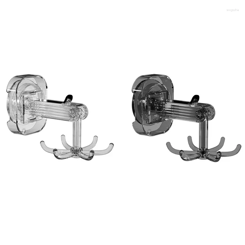 Set di accessori da bagno Gancio da parete per bagno Gancio da soffitto rotante 6 Gancio per doccia girevole compatibile con toletta